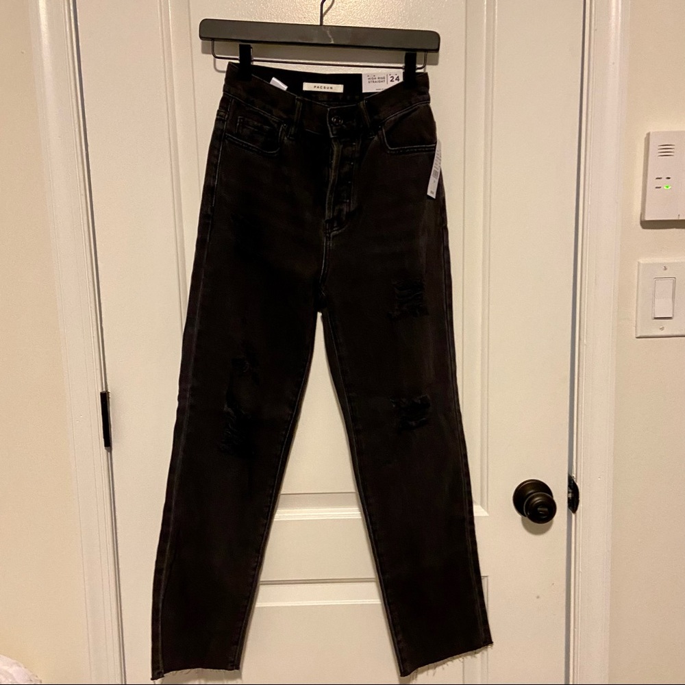 PacSun Black Straight Leg Jeans W24